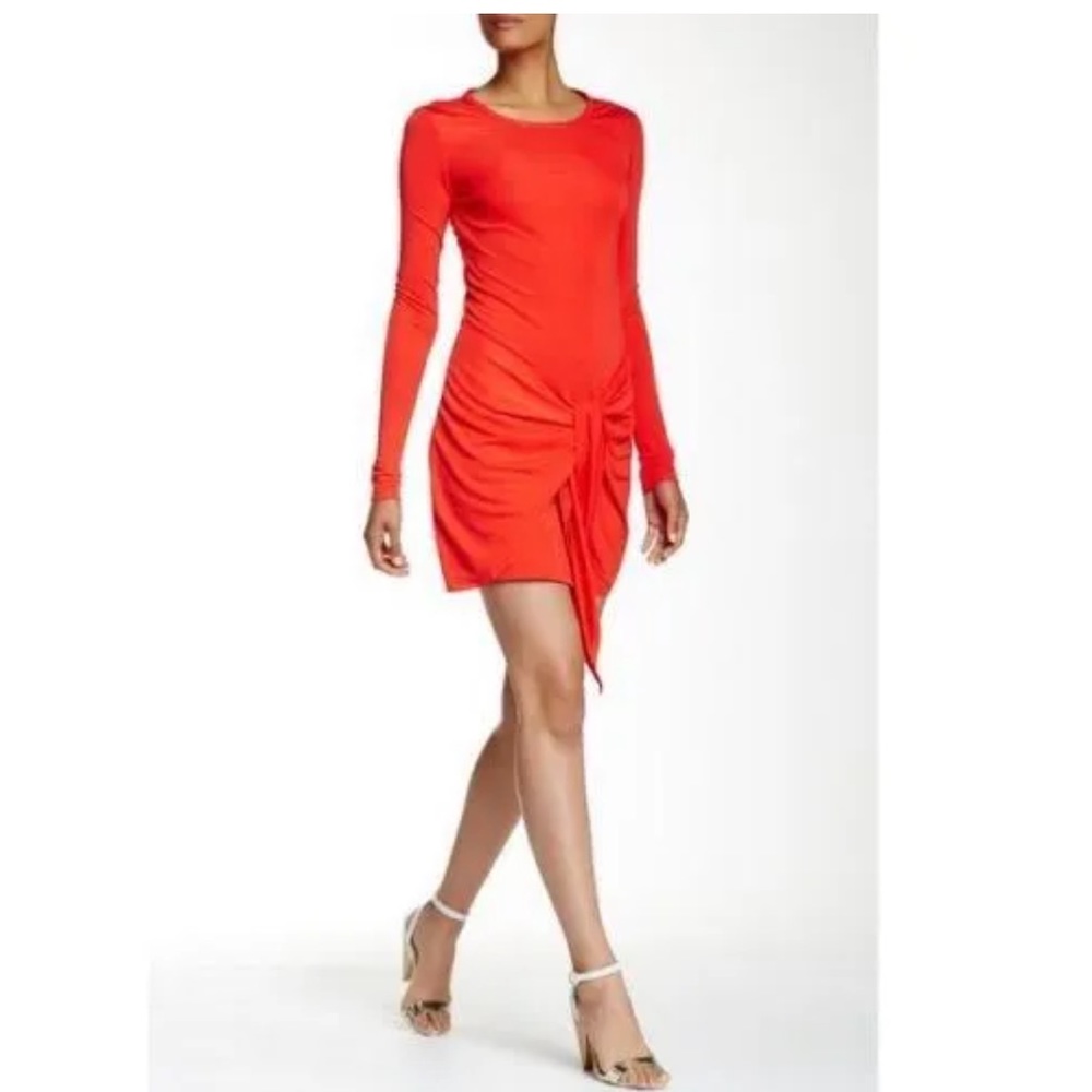 Rachel Zoe Red Wrap dress 8 NWT NEW with tags RRP$275 long sleeve bodycon party